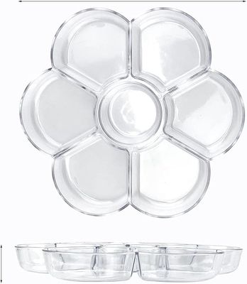 7"L X 7"W Transparent Kids Plastic Paint Tray Holder For Oil Watercolor Painting
