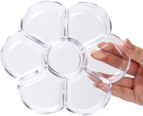 7"L X 7"W Transparent Kids Plastic Paint Tray Holder For Oil Watercolor Painting