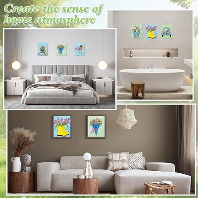 8x10 Inches Flowers Pre Printed Canvas Kits For Home Decoration Painting