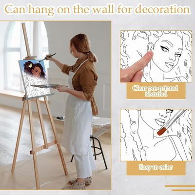 DIY Pre Drawn Canvas For Sip And Paint , Pre Printed Art Canvases For Valentine Gifts