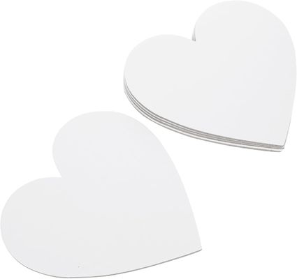 OEM Heart Shaped Blank Canvas Panels boards Primed Acid Free For Beginners And Artist
