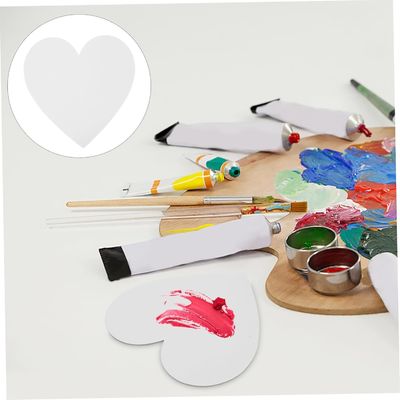 OEM Heart Shaped Blank Canvas Panels boards Primed Acid Free For Beginners And Artist