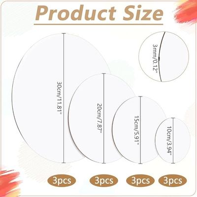 Matte Finish Round Painting Canvas Panel , Drawing Canvas Board For Oil Painting