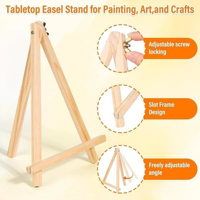 Small Painting Art Set With Easel And Canvas , Stretched Canvases Panels Pack OEM