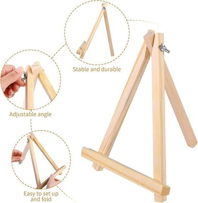 9.5 Inch Natural Wooden Easel Stand For Painting , Foldable A Shaped Wooden Art Easel