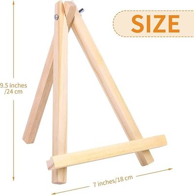 9.5 Inch Natural Wooden Easel Stand For Painting , Foldable A Shaped Wooden Art Easel