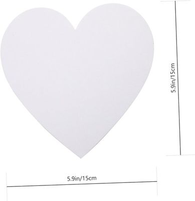 100% Pure Cotton Painting Canvas Panel Heart Shape 15cm Diameter Canvas Art Boards