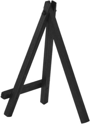 Foldable 6.25 Inch Black Tabletop Wooden Easel Stand Picture Easel Adjustable Angle