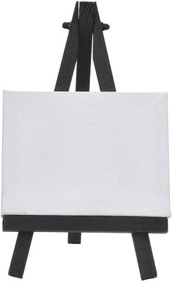 Foldable 6.25 Inch Black Tabletop Wooden Easel Stand Picture Easel Adjustable Angle