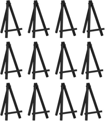 Foldable 6.25 Inch Black Tabletop Wooden Easel Stand Picture Easel Adjustable Angle