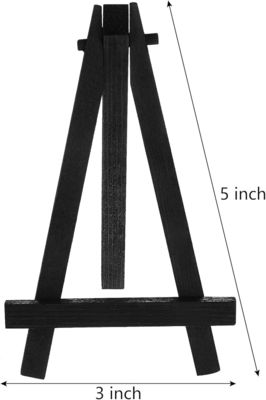 5 Inch Black A Frame Wooden Tripod Art Easel For Small Canvases Cards Photos Notices