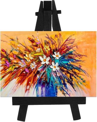 5 Inch Black A Frame Wooden Tripod Art Easel For Small Canvases Cards Photos Notices