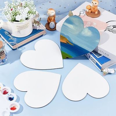 3mm Thickness Heart Shape Canvas Board Panels For Students And Professional Artists