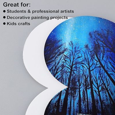 3mm Thickness Heart Shape Canvas Board Panels For Students And Professional Artists