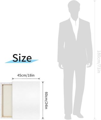 18X24 Large White Blank Pre Stretched Canvases Board For Acrylic Oil Watercolor Painting