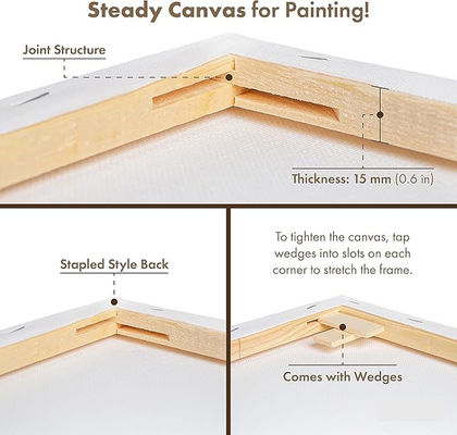 32 X 40 White Blank Triple Primed Stretched Canvas For Painting Acrylic Oil Watercolor