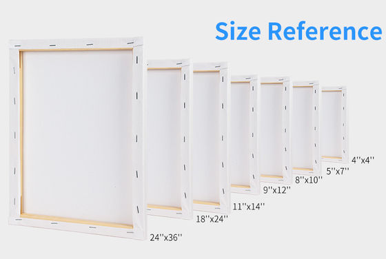 24X36 Blank Pure Or Linen Cotton Large Stretched Canvas With Wood Frame For Oil Painting