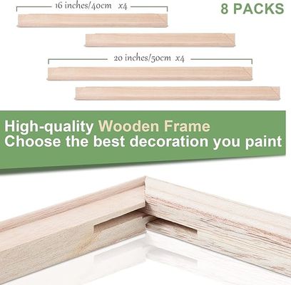 Customizable Logo Canvas Prints Wood Frame Canvas Stretching Bars For Oil Paintings