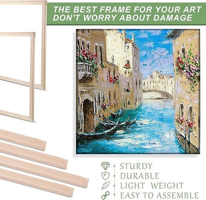 Customizable Logo Canvas Prints Wood Frame Canvas Stretching Bars For Oil Paintings