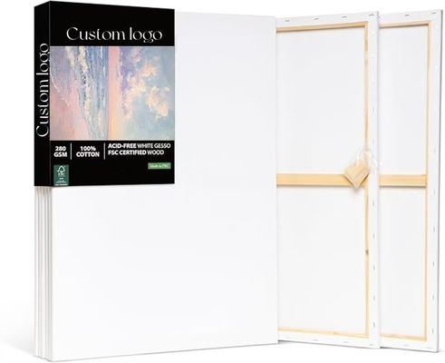 70x100cm Large Stretched Canvases For Painting , Non Toxic Cotton Canvas Panels
