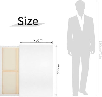 100% Cotton Large Stretched Canvas Blank Oil Painting Framed Canvases Matte Finish