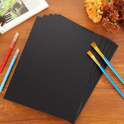 Cotton Primed Black Painting Canvas Panel For Acrylics / Oil / Watercolor Paints