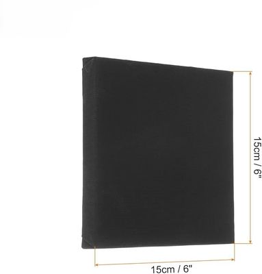 Black Stretched Canvas Board 100% Cotton Heavy Weight for Gesso Acrylic Oil Painting