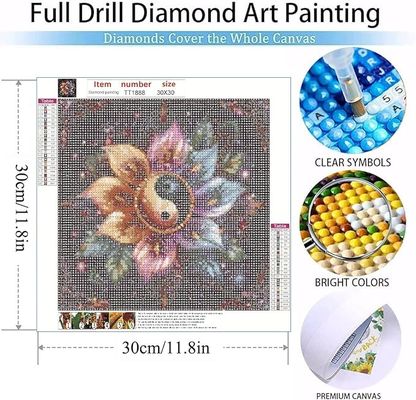 Mandala Diamond Painting Canvas Kit DIY Diamond Painting Set For Kids Adults