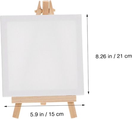 Small Canvas Painting Set For Beginners , Art Stretched Canvases Panels Pack With Easel