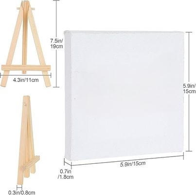 Small Painting Art Set With Easel And Canvas , Stretched Canvases Panels Pack OEM