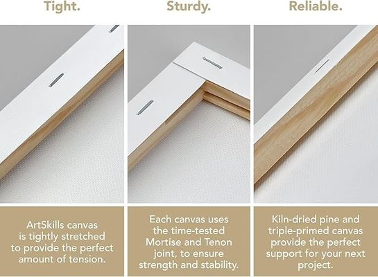 Small Painting Art Set With Easel And Canvas , Stretched Canvases Panels Pack OEM