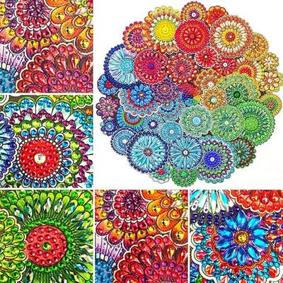 12 X 12 Inch Custom Diamond Art Kit , DIY Round 5D Diamond Art For Beginners