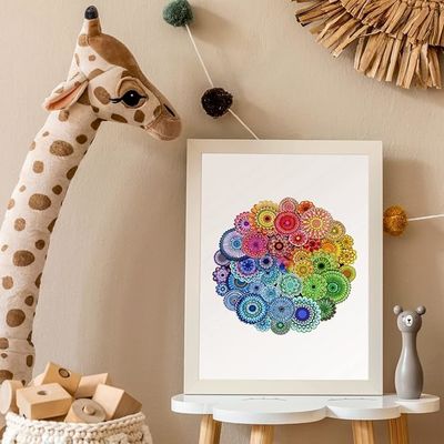 12 X 12 Inch Custom Diamond Art Kit , DIY Round 5D Diamond Art For Beginners