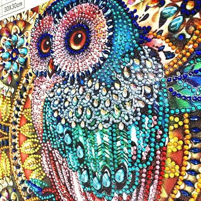 12x12inch Owl Diamond Art Painting Kits Rhinestone Crafts Painting Set For Adults