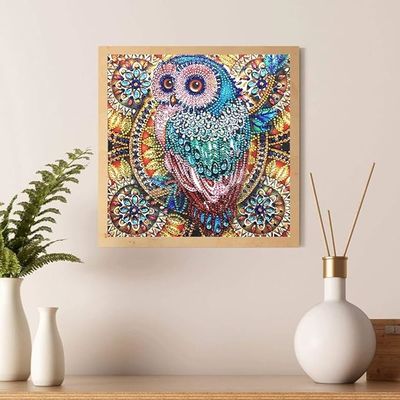 12x12inch Owl Diamond Art Painting Kits Rhinestone Crafts Painting Set For Adults