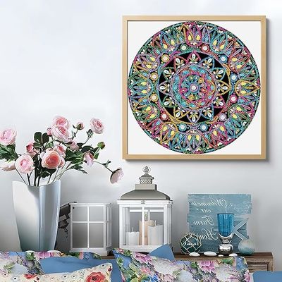 Modern Square Mandala Set Partial Diamond Crystal Painting For Home Wall Decor Gift For Still Life