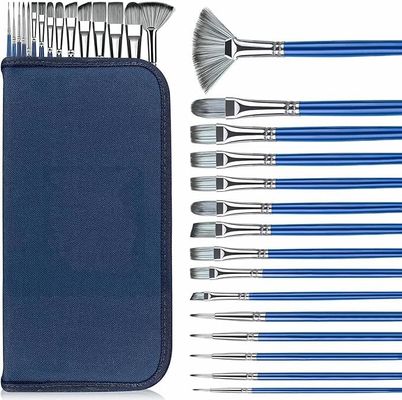 Artist Paint Brushes Kit With Nylon Hair And 15 Different Sizes For Acrylic Painting