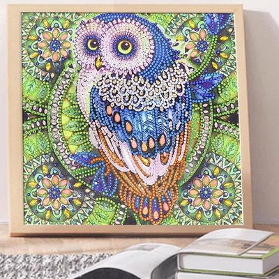 Crystal Rhinestone Diamond Painting Owl Painting Set Full Drill DIY 5D Diamond Painting Set For Adults