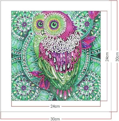 Bulk Customize Size Crystal Rhinestone Owl Full Drill DIY 5D Diamond Painting Set For Adults Decor