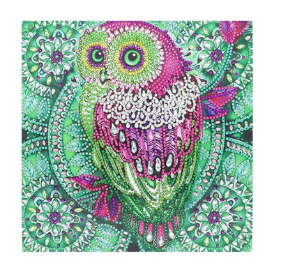 Bulk Customize Size Crystal Rhinestone Owl Full Drill DIY 5D Diamond Painting Set For Adults Decor