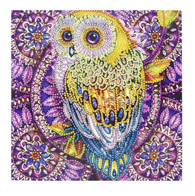 Owl 5D DIY Diamond Art Kits Full Drill Diamond Painting Set For Relaxation Gem Arts