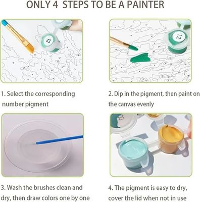 Framed Canvas Paint By Numbers Kits For Adults And Beginners Home Decor