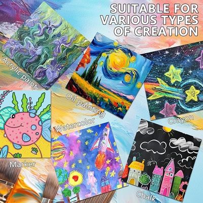 Mini Linen Cotton Stretched Canvas 2 X 2 Inch Art Primed Canvases Board For Painting Kids