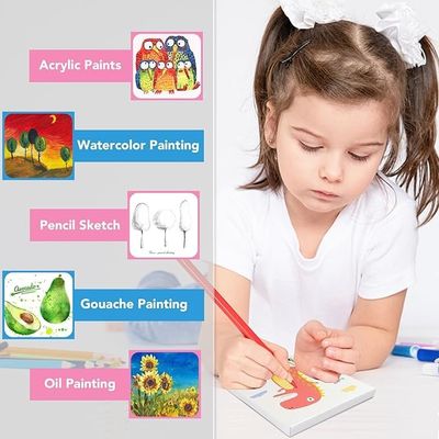 Customize Size Blank Mini Stretched Cotton Linen Canvas Board For Painting Art Supplies