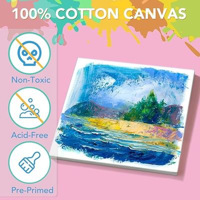 Customize Size Blank Mini Stretched Cotton Linen Canvas Board For Painting Art Supplies