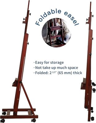 Large H Frame Wooden Display Easel Artist Studio Floor Easel For Canvas Holding