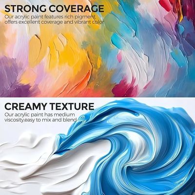25 Colors Large Set Acrylic Paint Non Toxic Art Painting Supplies For Artist Beginner