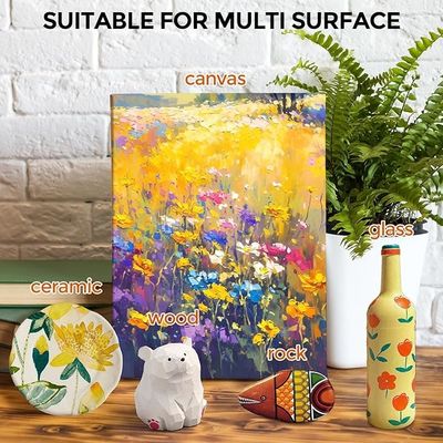 25 Colors Large Set Acrylic Paint Non Toxic Art Painting Supplies For Artist Beginner