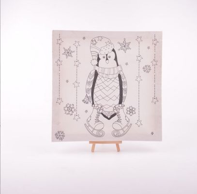 DIY Painting Supplies Pre Printed Canvas Painting Kits with Brushes and Different Sizes Available
