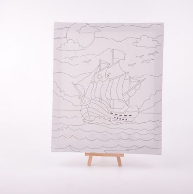 DIY Painting Supplies Pre Printed Canvas Painting Kits with Brushes and Different Sizes Available